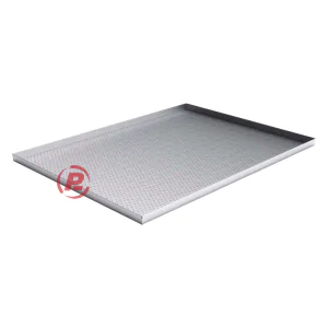 assadeira plana perfurada dobrada