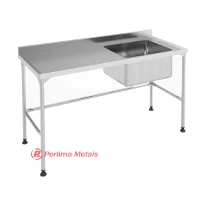 mesa cuba inox lado direito