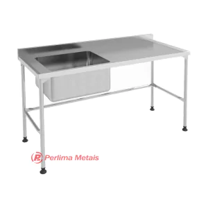 mesa cuba inox lado esquerdo