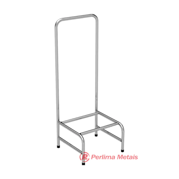 suporte cesto compras inox