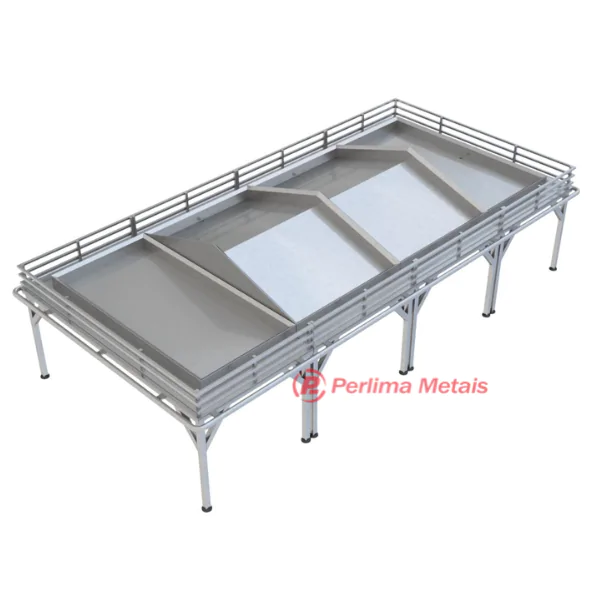 Vascas para hortifruti supermercado em Aço Inox, Completa